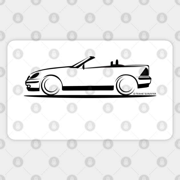 Mercedes Benz SLK R170 White Magnet by PauHanaDesign